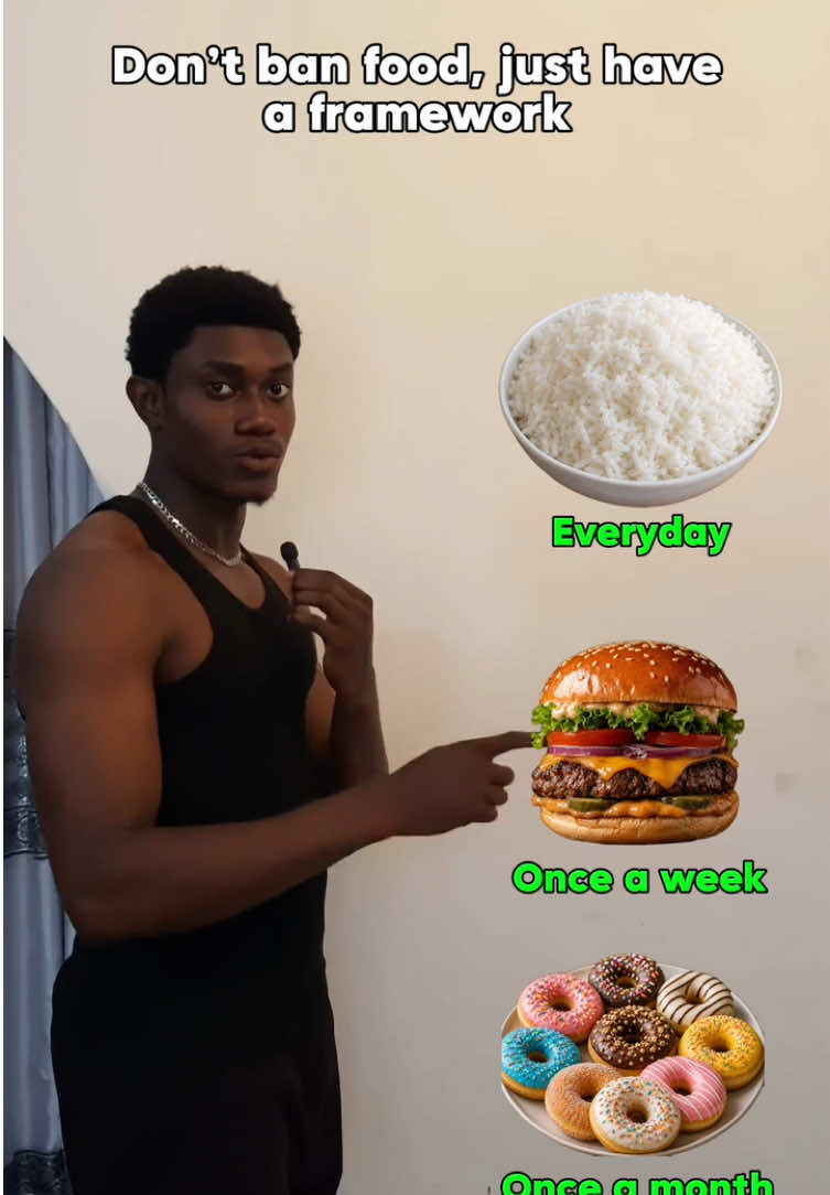 Cheat meals don’t ruin progress. Your mindset after the cheat meal does. One burger on Saturday doesn’t undo the week. I love me a good red velvet cake and ice cream. But one burger that turns into a cheat day, cheat week, and cheat month? That’s where people fall off. The framework is simple. Enjoy it. Move on. Get back to work. Don’t ban food. Enjoy it. Just have a framework. Save this before your next grocery run. #fyp #fypシ #Fitness #DontMakeDietingHard 