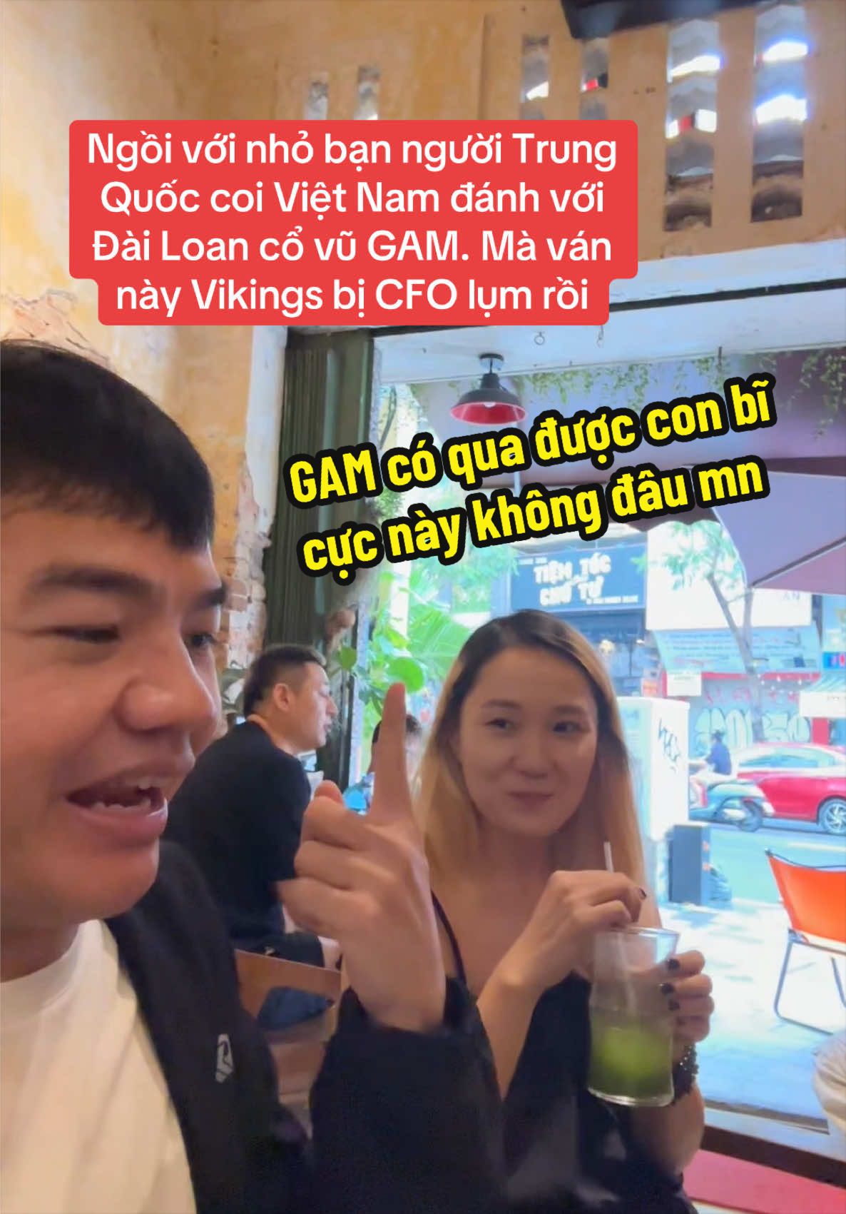 Rủ nhỏ bạn người Trung Quốc coi Việt Nam đấu với Đài Loan cổ vũ GAM #thangbansach 