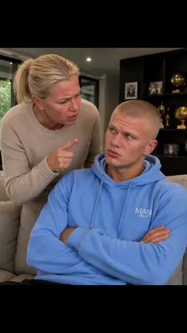 Haaland and his mother 🧓 #ErlingHaaland #HaalandArmy #GoalMachine #fypシ゚viral #HaalandFans 