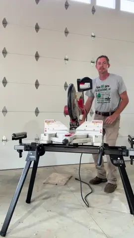 This miter saw stand is so handy! I should have bought one a long time ago! #mitersaw #tools #garvee #construction #saw 
