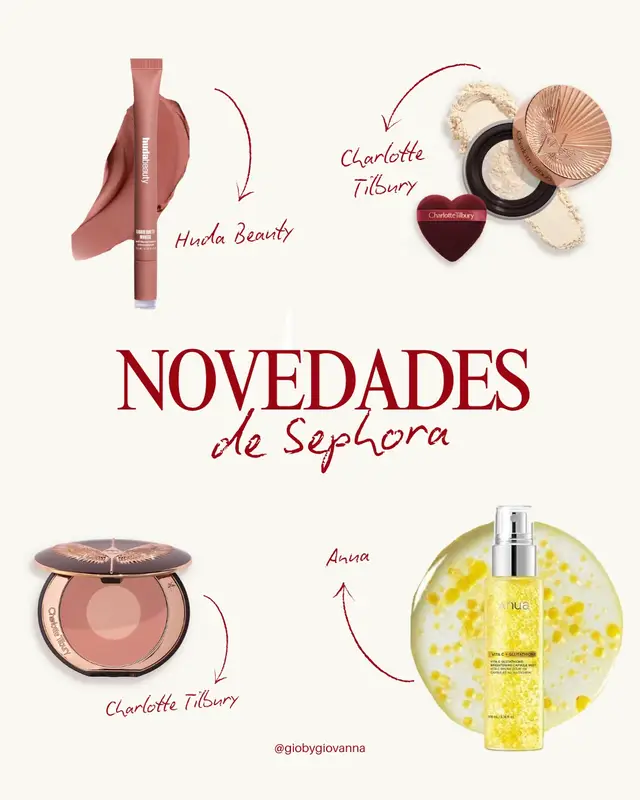 Novedades en @SEPHORA España #creatorsearchinsights #productosdebellezaentendencia #charlottetilburymakeup #hudabeauty #anua 