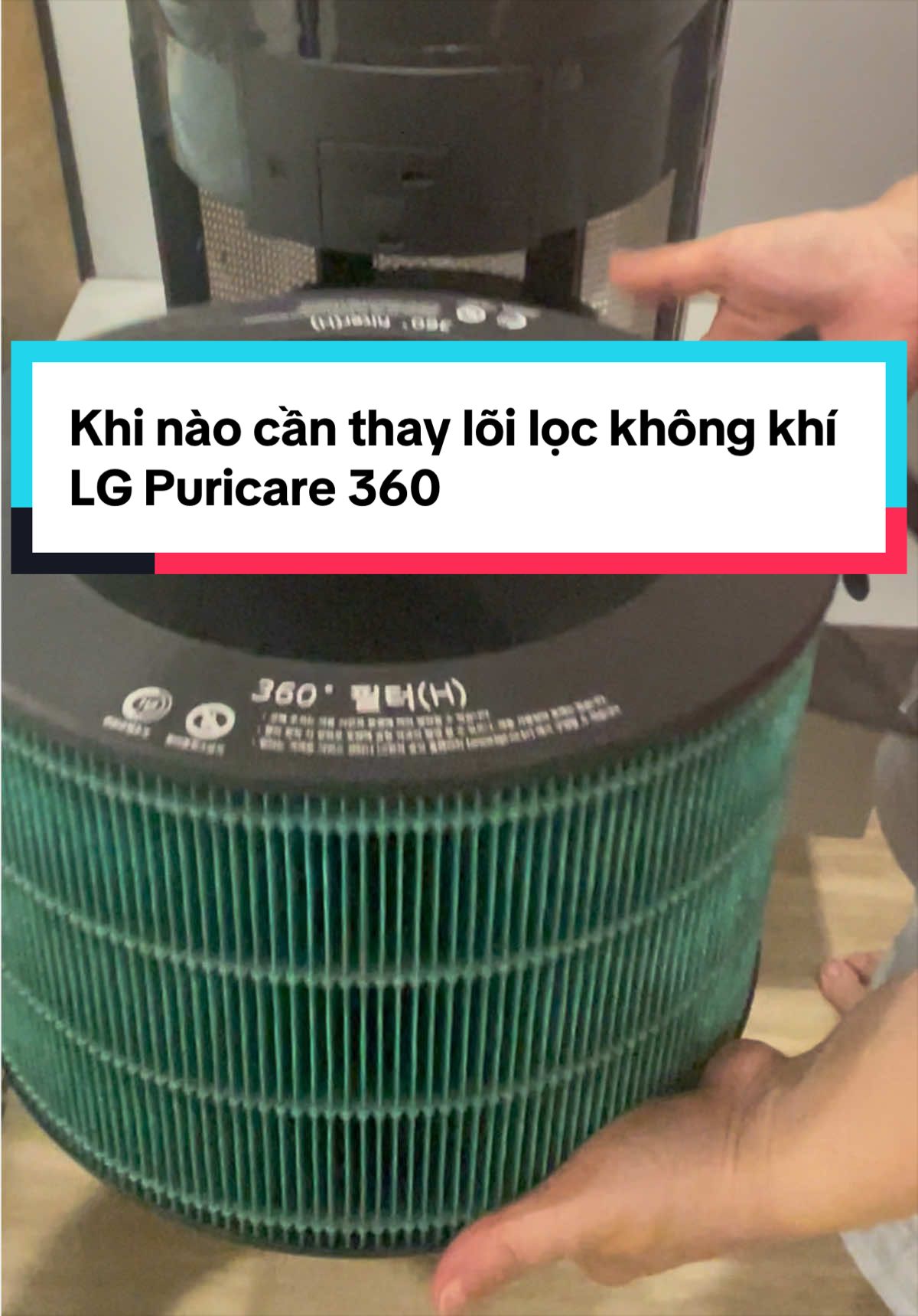 Khi nào cần thay lõi lọc không khí LG PuriCare 360?#lgpuricare360 #thayloiloc #maylockhongkhilg #maylockhongkhi  #tiktokshop99 