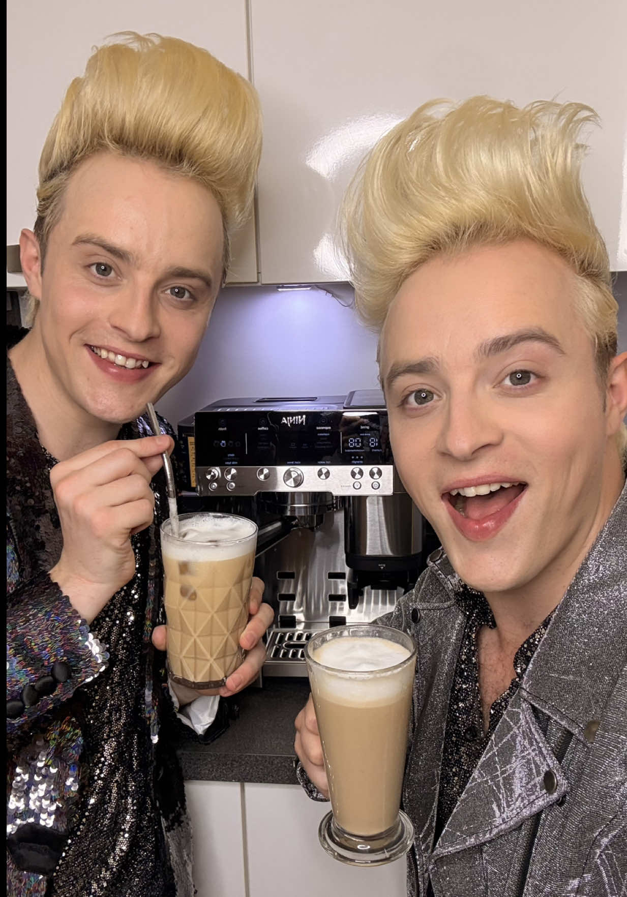 #ad STEAMY or ICE ICE coffee?  We’ve officially entered our JEPIC barista era with the #NinjaLuxeCafé  What @Ninja UK coffee are you ordering from us? #jedward #ninjaluxecafé