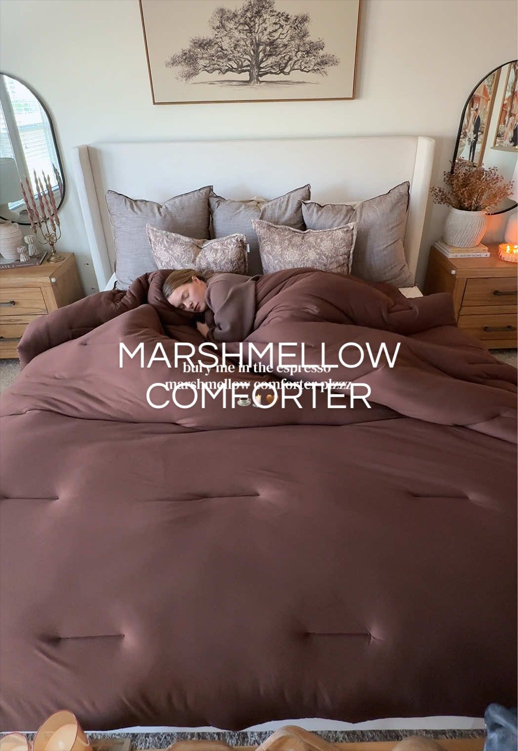 espresso might actually be THE marshmellow comforter color 🤎☕️@Mellow Sleep  #marshmellowcomforter #cozybedroom #bedroomfinds #cozyhome #homedecor