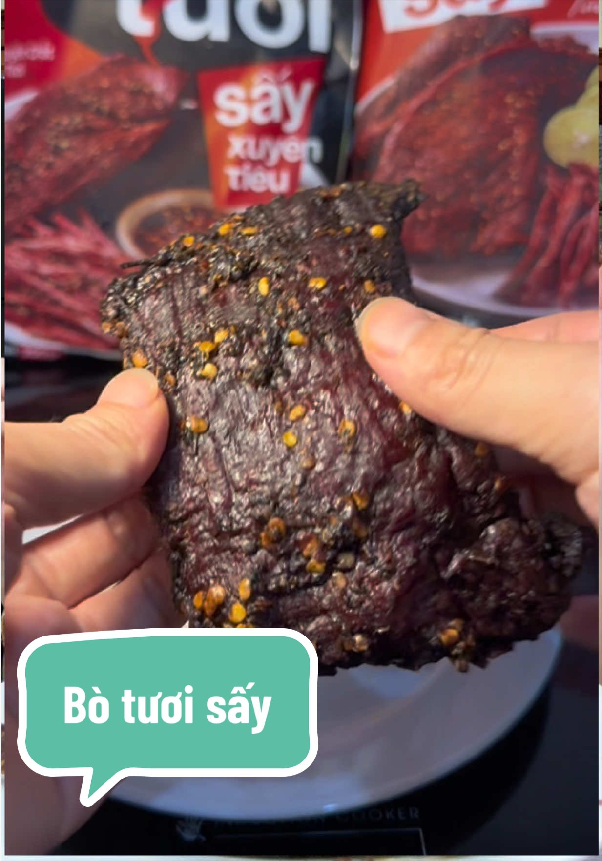 Tưởng bò sấy chỗ nào cũng giống nhau… cho đến khi ăn thử bò tươi sấy này. #botuoisaymackhen #botuoisayxuyentieu #aladdin #botuoisay #quangcao 