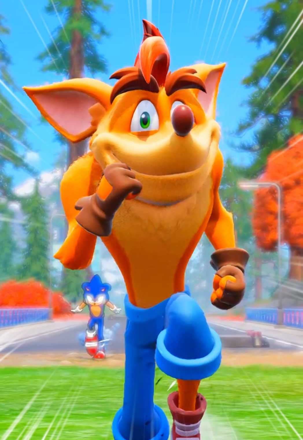 Crash Bandicoot when there’s free food lol w/ @use code relaxeduh #fortnite #CrashBandicoot #override #freefood #sonic 
