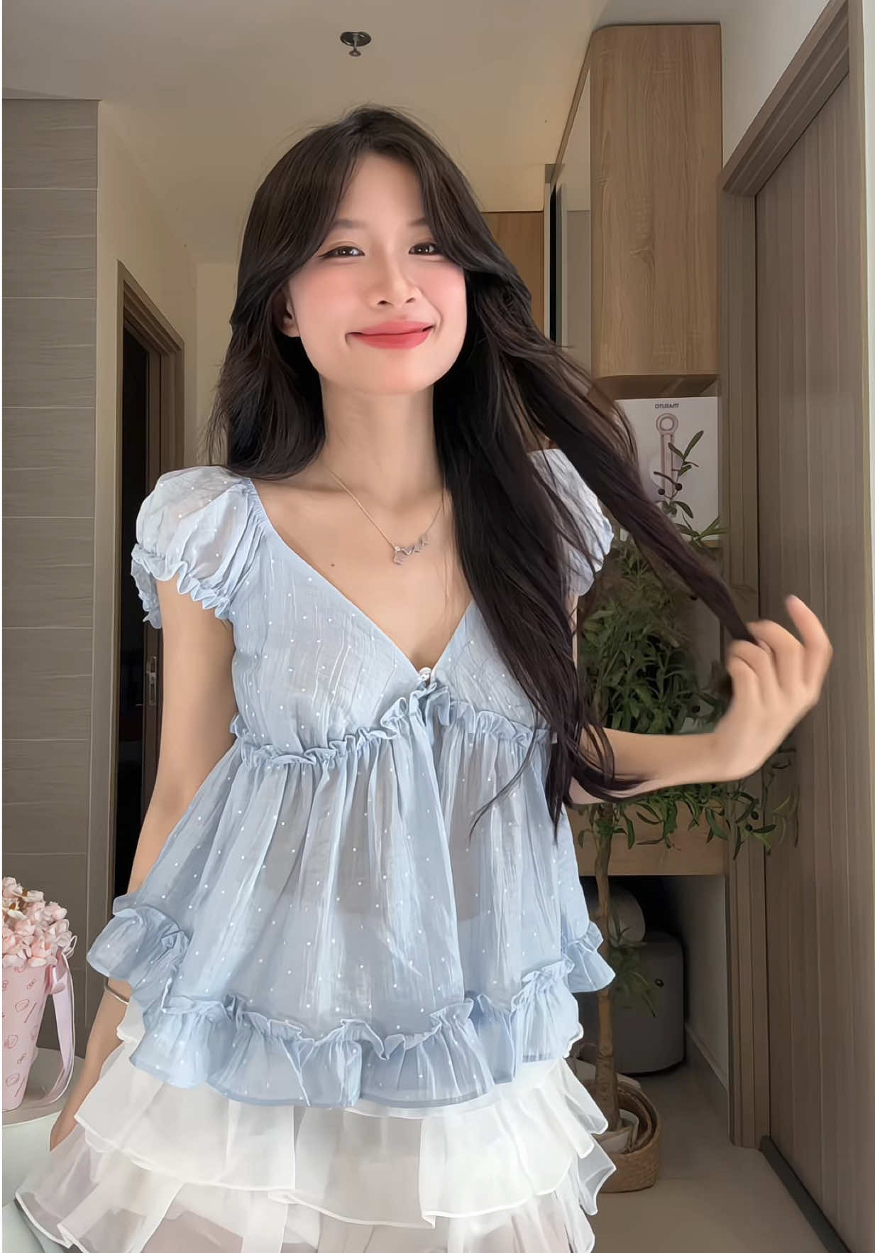 xanh dươnnn 💙 #navie #quynhanhlendo #outfits 