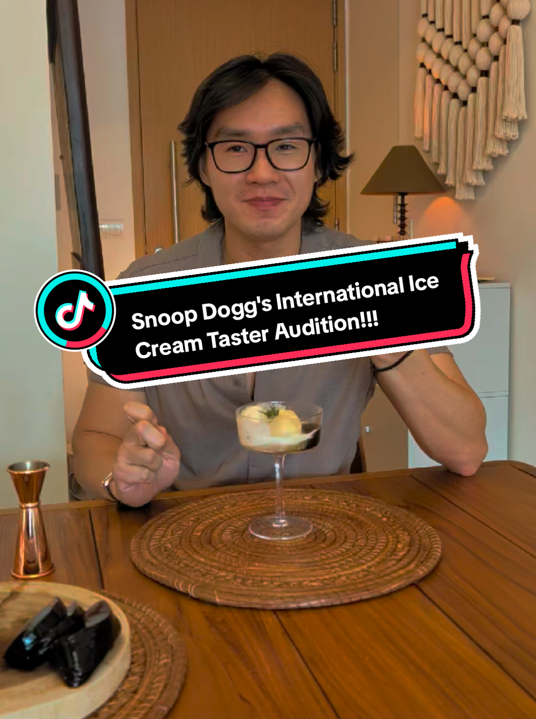 Trading finance spreadsheets for flavor profiles. Since I was 15, my real obsession has been dissecting flavors. Here is my official pitch for @snoopdogg, @drbombaysnax and @letsdeel  International Ice-Cream Taster position. Eating ice cream professionally takes stamina, that's why I also hit the gym specifically to train for this kind of high-performance tasting. For my audition, I put together an ice cream bowl that pairs childhood nostalgia with unexpected, elevated contrasts: * Yuzu Sorbet & Chrysanthemum Gelato: for citrusy brightness and floral balance. *Chin Chow: a herbal jelly. *A splash of peated whisky: for an adventurous, mature finish. Give me the job, Snoop. I've been training for this. #snoopishiring 
