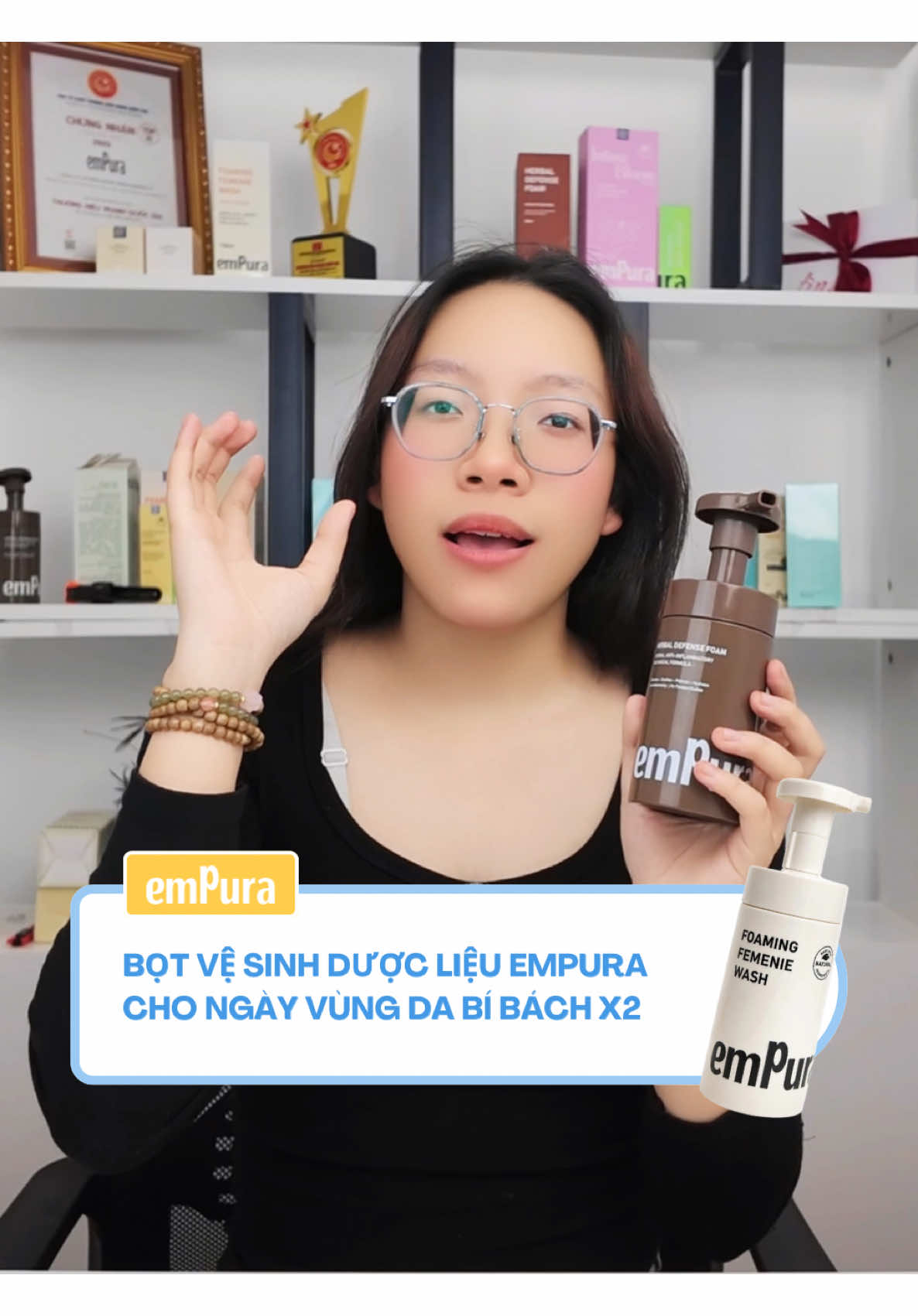Bọt vệ sinh dược liệu emPura cho ngày vùng da bí bách x2 #empura #botvesinh #dungdichvesinh #skincare #chuanduoc 