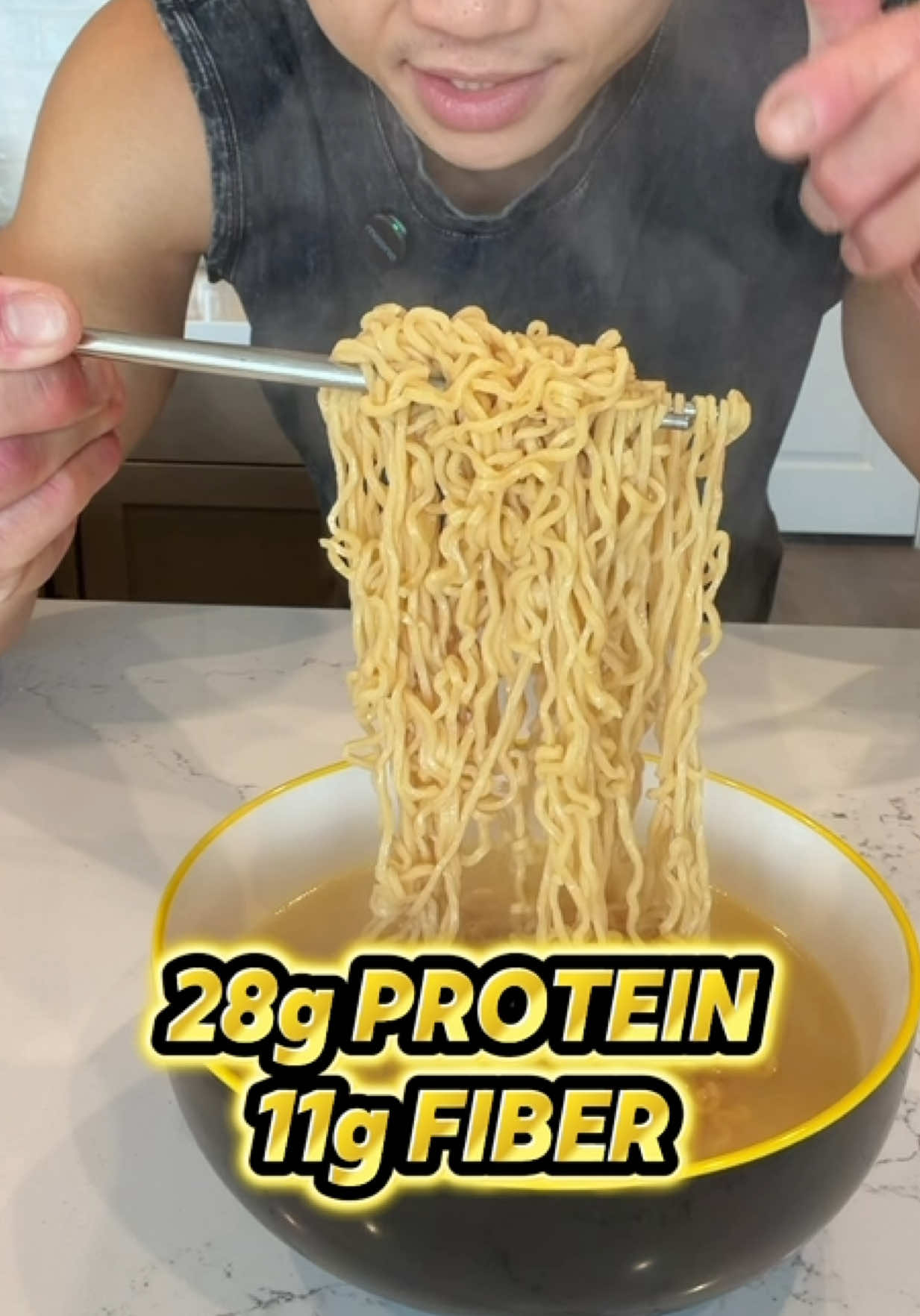 Still can’t believe this is protein ramen @immi Ramen #proteinramen #proteinnoodles #immiramen 