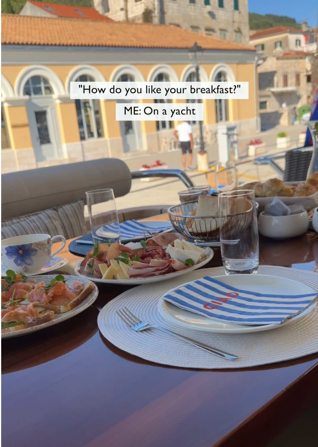 Breakfast is served. Every morning, a different bay. Lady Lona • September availability • 10% OFF 🚢 26m Amer yacht 🛏️ 4 cabins · up to 9 guests 🧑🏻‍✈️3 crew 📍 Trogir Lock in your dates: 📧 charter@yacht-in.com 📲 +385 99 819 5889 #YachtIN #ladylona #yachtcharter #discount #croatiatravel 