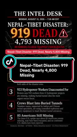 The Himalayan disaster has worsened again, with hundreds feared trapped in buried hydropower tunnels as international rescue teams race to reach blocked underground sites. #NepalFlooding #NepalFloods #Nepal #Tibet #China