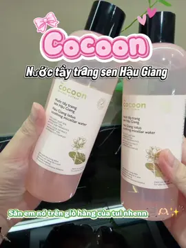 Nước tẩy trang sen Hậu Giang Cocoon dành cho da siêu nhạy cảm ✨✨✨#nuoctaytrang #nuoctaytrangcocoon #senvanghaugiangcocoon #lamdepmoingay #minhbeo68shop 