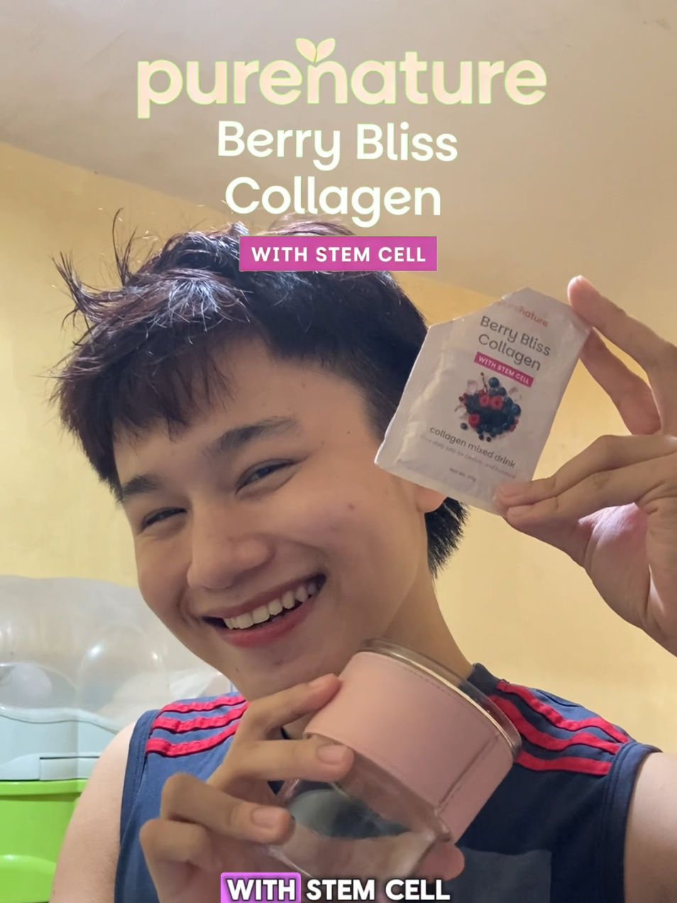 Can't wait for you to try this PURE NATURE - BERRY BLISS COLLAGEN DRINK WITH STEM CELL! For your DAILY BLISS FOR BEAUTY AND BALANCE! #berrybliss  #collagendrink  #collagen 