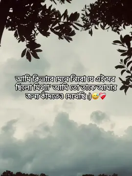 আমি কিভাবে মেনে নিবো যে এই সব ছিলো মিথ্যা' আমি তো তাকে আমার জন্য কাঁদতেও দেখেছি :)#yyyyyyyyyyyyyyyy #foryoupage #tiktoklive #tiktok #😅❤️‍ 