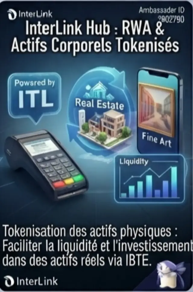 En facilitant la liquidité et l'investissement dans des actifs réels tels que l'immobilier et l'art via l'écosystème ITL, notre infrastructure renforce l'accessibilité et la performance des marchés financiers décentralisés. #InterLink #ITLG #ITL