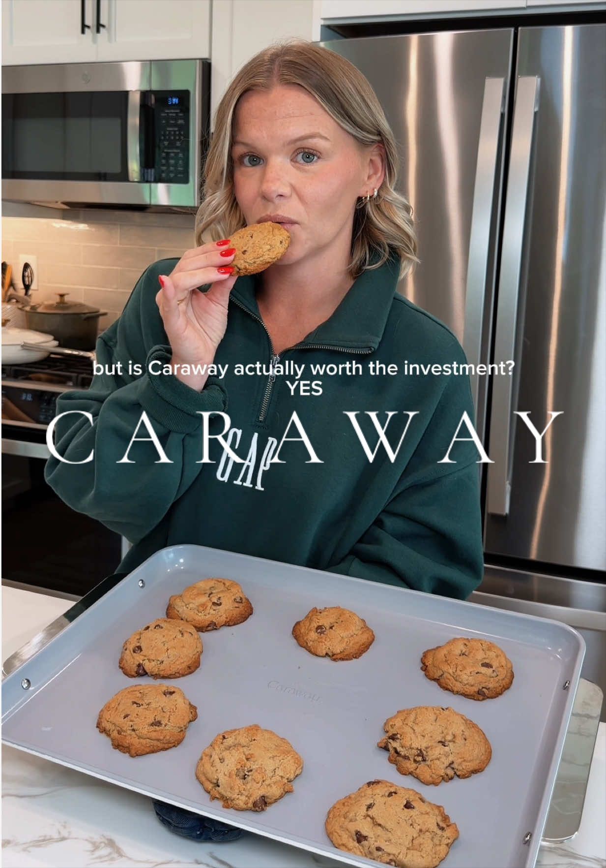 Reporting back that @Caraway Home is worth the hype (and the money). That’s all.  #bakingszn #bakingtiktok #homebaker #bakingessentials #kitchenupgrade 