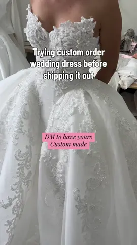 Custom order wedding dress can be anything you like. DM to have it made with Hanna #2027bride #2028bride #weddingtiktok 