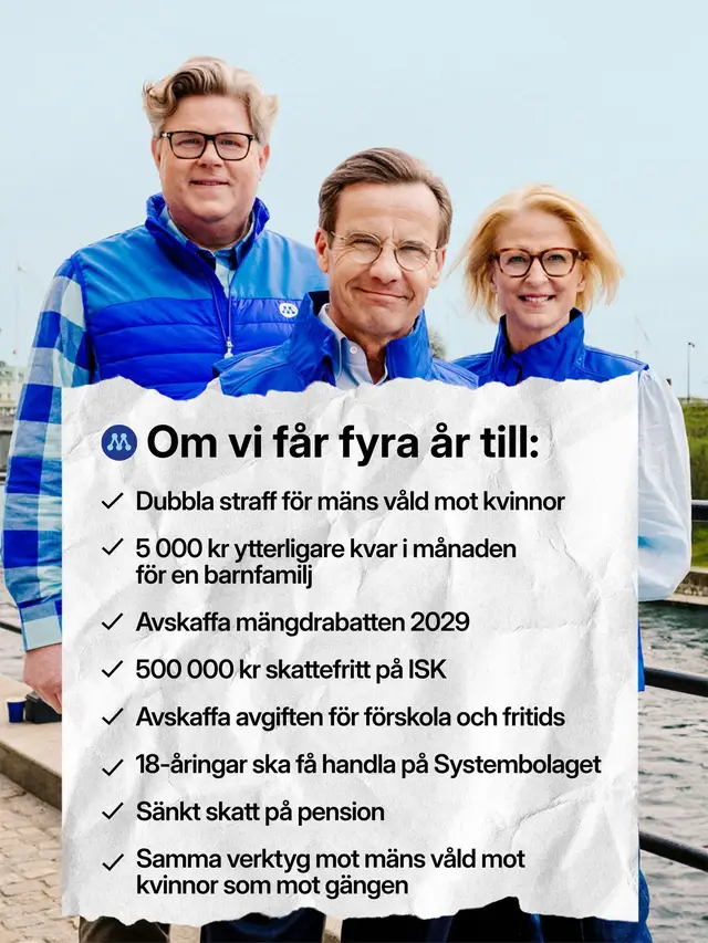 Vi har börjat få ordning på Sverige – men vi är inte framme än. Vi behöver fyra år till för ett rättvisare Sverige där ansträngning lönar sig och brott straffar sig! Vad vill du göra? #nybro  #moderaternainybro 