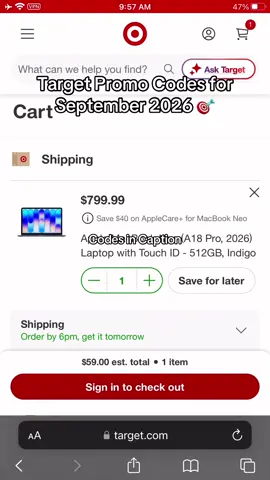 Target Promo Codes for September 2026 🎯 1️⃣ TRY THIS FIRST: 🔥 50% OFF Orders + Free Shipping Use code V3LT at checkout to get 45% OFF your Target order. It’s a great way to save on electronics, home essentials, beauty products, everyday favorites, and more while the offer is still available. 2️⃣ TRY THIS SECOND: 💳 $750 Target Shopping Credit (Once Per Account) This one worked for me! You can use the credit to shop for your favorite products at Target, and it didn't cost me anything. I found all the details on TARGEBONUS.COM, and it helped me save even more than just using promo codes. 3️⃣ TRY THIS THIRD: 🔥 40% OFF – XQ25MD Save up to 40% OFF orders of $49+ at Target with code XQ25MD at checkout. Grab electronics, home essentials, everyday favorites, and must-have items for less while the deal is still available. Save this post so you can come back to it anytime, and share it with a friend who loves shopping at Target and saving money! 🛍️ #target #targetfinds #targetdeals #shopping #discount 