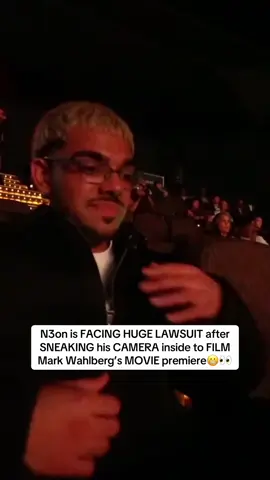 N3on is FACING HUGE LAWSUIT after SNEAKING his CAMERA inside to FILM Mark Wahlberg’s MOVIE premiere😬👀 #n3on #markwahlberg #fyp