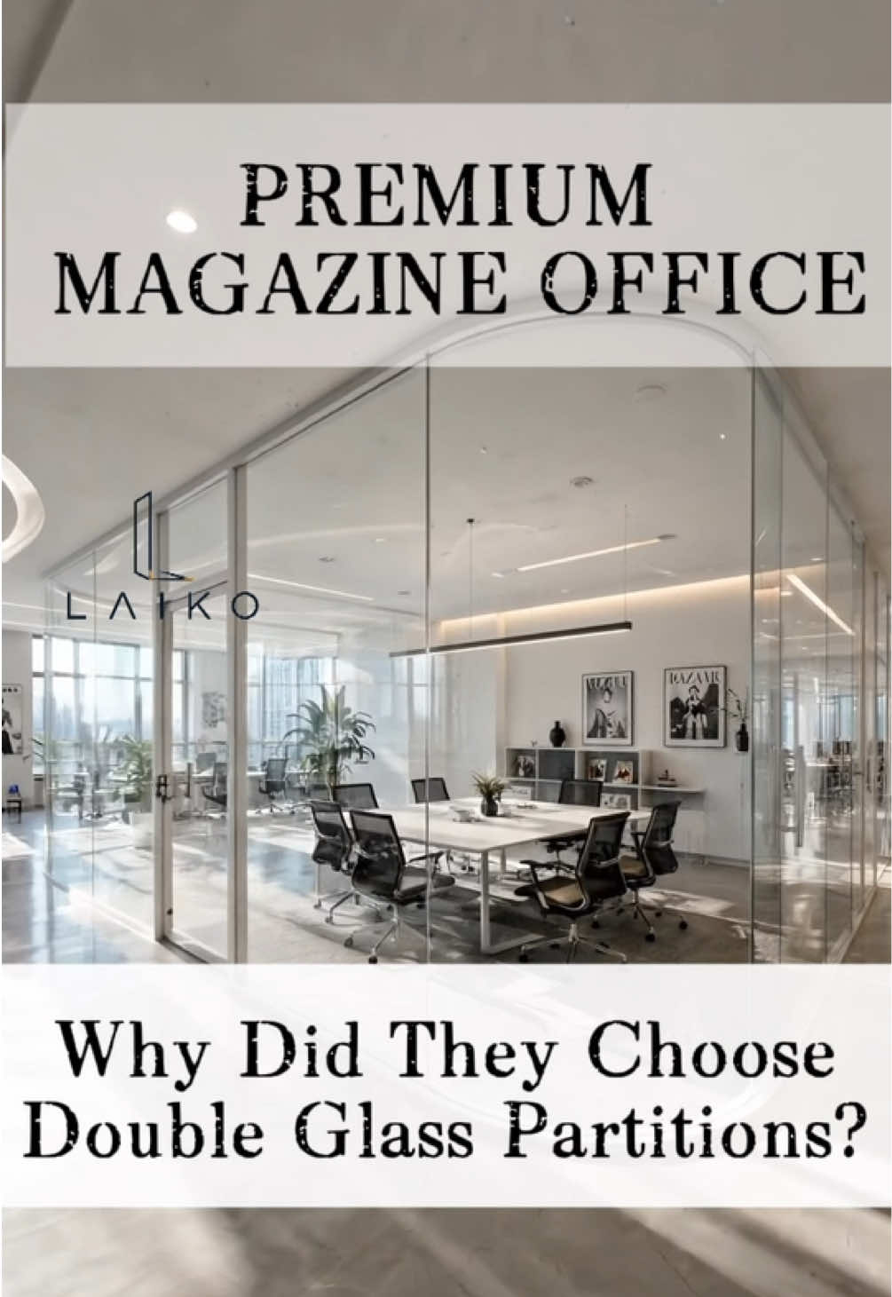 Inside a Premium Magazine Office | 90 Series Double Glass Partition #GlassPartition #OfficeGlassPartition #DoubleGlassPartition #OfficeDesign #Dubai 