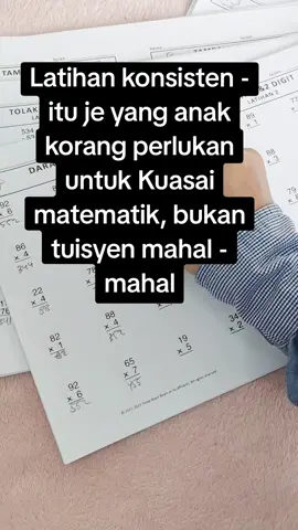 Jawapan Untuk Ibu Bapa Sibuk Latihan matematik dengan jawapan lengkap disertakan membebaskan ibu bapa yang sibuk dari perlu mengira sendiri setiap soalan — anak buat, anak semak, ibu bapa cuma perlu tandatangan tanda dah semak. 👇 #ParentingTips #easymathhabitsforchildren #elementarymath #KidsLearning #educationtips 
