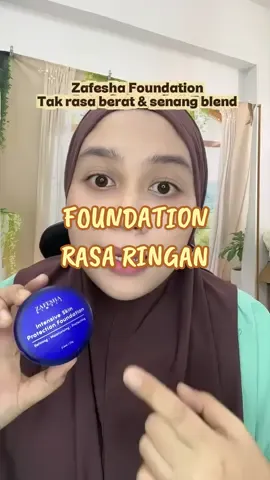 Zafesha foundation buat kulit nampak natural je lepastu boleh bantu kurangkan jeragat jugak tau #zafeshafoundation #zafeshasimply #zafeshahalaldansuci #foundationantijeragat 