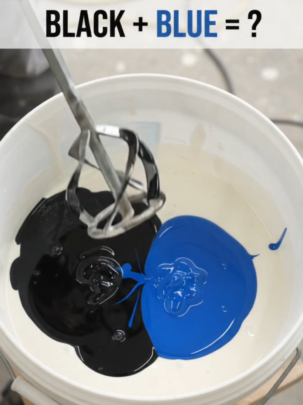 Guess The Final Color! 😱 BLACK + BLUE = ?#paintmixing #colormixing #oddlysatisfying #satisfying #asmr 