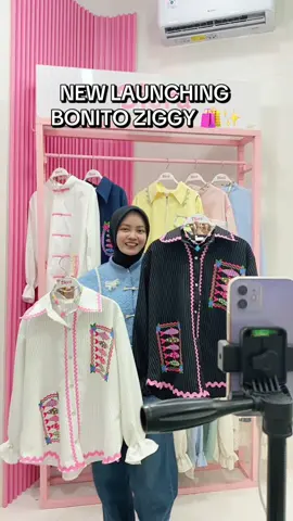 Officially launching 🛍️🌸  Pecinta warna monokrom cek di keranjang kuning ✨  #live #kemejalucu #joinlive #fyp #atasanwanita 