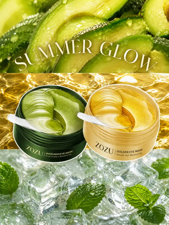 AM Avocado brightens, PM Gold repairs. ✨ #EyeMask  #Skincare  #SummerBeauty