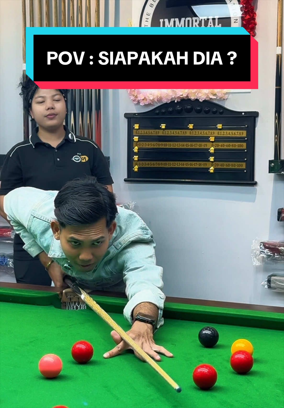 Siapa sebenarnya dia ni ? 🧐 @immortalcue_shahbandar  #immortalcuemalaysia #immortalcuestation #foryoupage #snookerlover #fypシ゚viral 