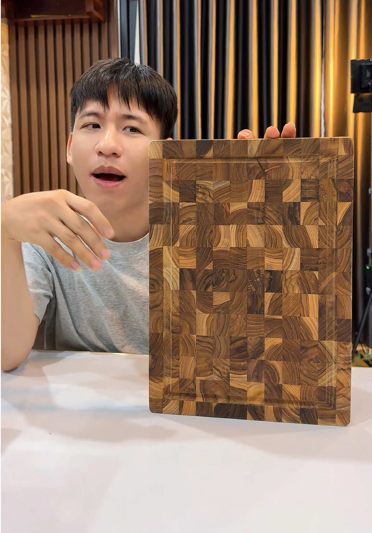 Thớt gỗ teak 28x40x2,5cm #haohomhinh #thotgoteak 