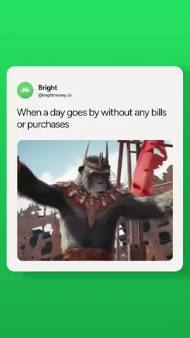 When a day goes by without any bills #Money #memes #monkey #moneymemes #funny