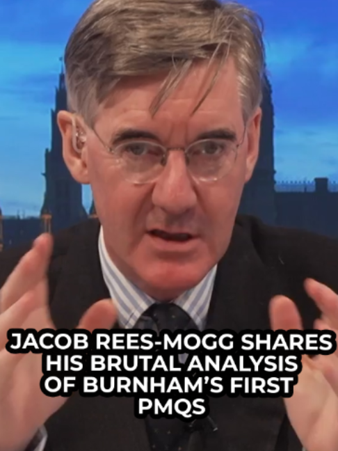 'Suddenly we're beginning to think that Sir Keir Starmer wasn't so bad after all...' Jacob Rees-Mogg shares his brutal analysis of Andy Burnham's first PMQs.  #politics #primeminister #gbnews