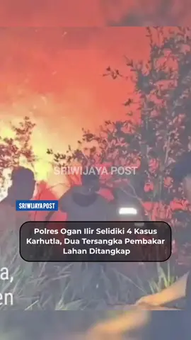 Polres Ogan Ilir masih menyelidiki empat kasus kebakaran lahan yang terjadi di wilayah Kabupaten Ogan Ilir, Sumatera Selatan. Penyelidikan dilakukan karena polisi menemukan indikasi adanya unsur kesengajaan dalam sejumlah kebakaran lahan tersebut. #tiktokberita 