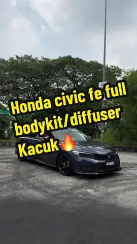 Honda civic fe datang makeup di street garage🔥‼️😍 #streetgarage #accessories #honda #civicfe #typer  1.front lips fe fl v3  2.side skirt fe type r 3.rear diffuser v3 fe thai Info lanjut di bio kami!