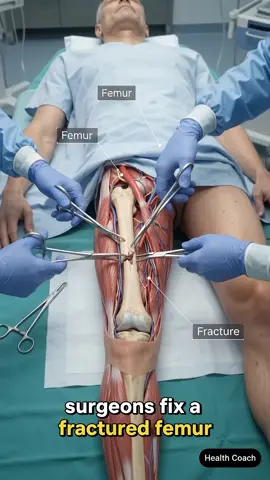 How surgeon fix a fracture Femur Bone #tiktokgrowthchallenge #3D #medicaleducation 
