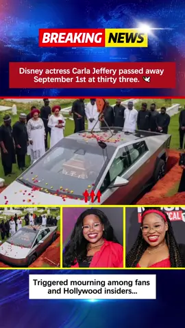 Disney actress Carla Jeffery passed away September 1st at thirty three. She started acting at thirteen and spent twenty years building a career that touched millions of fans worldwide. 🕊️#carlajeffery #zombiesfranchise #usa #hollywood  #breakingnews 