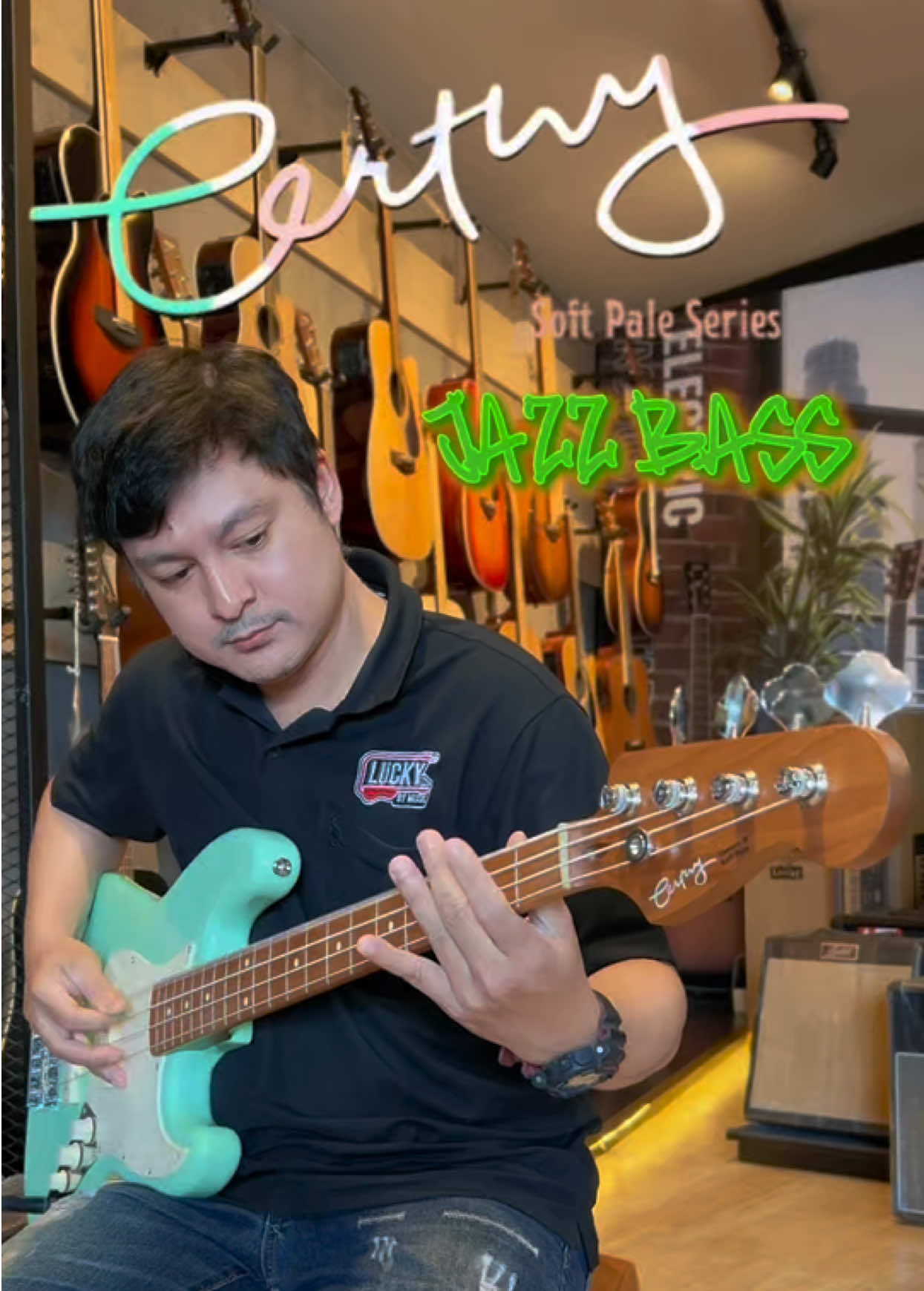 อยากจะเห็นหน้าคุณ กับรีวิวเสียงเจ้า Century soft pale series jazz bass 🩷💚✨ #luckybymusic #ร้านเครื่องดนตรีเพชรบุรี #jazzbass #เบสไฟฟ้า #Century 