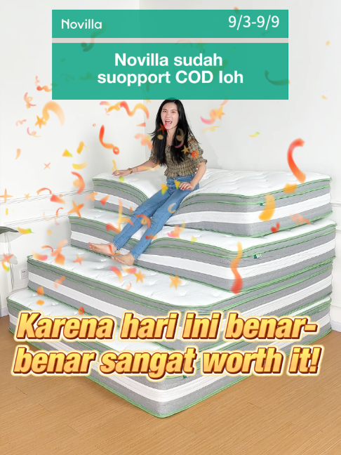 Karena hari ini benar-benar sangat worth it!#kasurnovilla #coolingnovilla #novillas #好物分享 #novillaindonesia #家具 #coolnest #novillametadreamplus #bedroom #bigsale