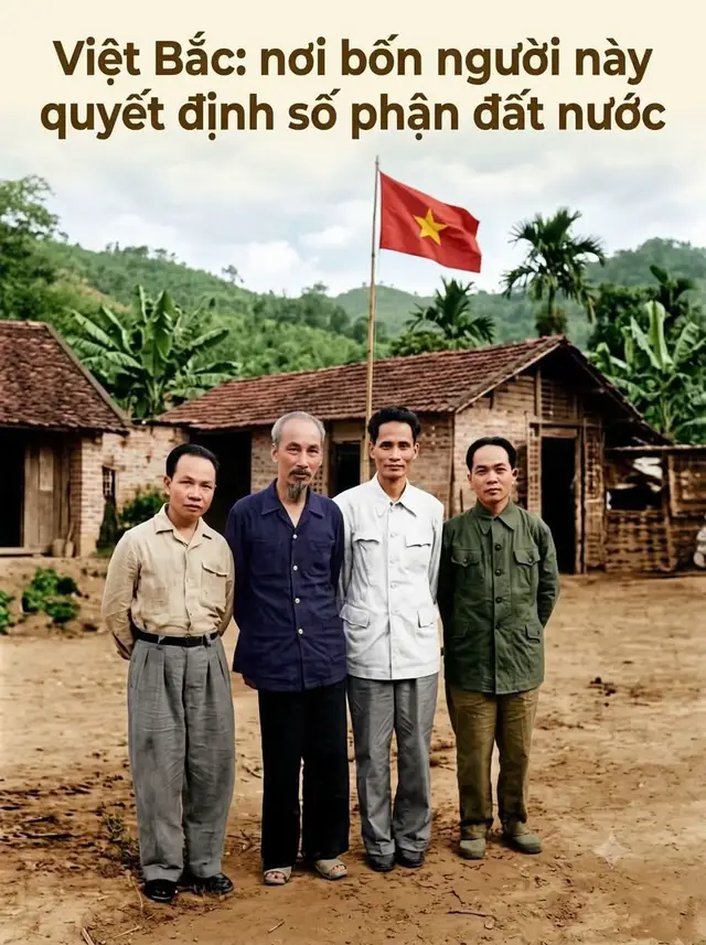 BỐN NGƯỜI ĐÀN ÔNG GẦY GUỘC ĐỨNG TRÊN SÂN ĐẤT — VÀ MÌNH CỨ NHÌN MÃI KHÔNG DỨT RA ĐƯỢC Có những bức ảnh phải nhìn thật lâu mới thấy hết. Bốn người đàn ông. Sân đất. Nhà tranh vách đất phía sau. Áo vải đã bạc, có chỗ sờn. Không bục, không cờ, không ai đứng cao hơn ai. Trông họ như bốn người thầy giáo làng vừa ra sân nghỉ giữa buổi. Nhưng đó là Bác Hồ, đồng chí Trường Chinh, Thủ tướng Phạm Văn Đồng và Đại tướng Võ Nguyên Giáp. Bác đứng thứ hai từ trái. Mình cứ nhìn mãi vào đôi dép cao su ấy. Cả một đời đi khắp bốn biển năm châu, từng ở Paris, từng ở London, từng đứng giữa hội trường Tours nói bằng tiếng Pháp. Vậy mà về đến rừng thì lại là bộ bà ba sẫm màu và đôi dép cắt từ lốp xe. Bác gầy. Gầy đến mức áo rộng ra trên vai. Nhưng dáng vẫn thẳng, và ánh mắt thì vẫn sáng. Người đeo kính bên trái — đồng chí Trường Chinh. Nhìn cặp kính tròn ấy, mình nghĩ đến những đêm không ngủ. Bởi giữa lúc cả nước còn hoang mang, còn không biết cuộc kháng chiến sẽ đi về đâu, thì chính ông là người ngồi viết ra “Kháng chiến nhất định thắng lợi”. Một cái tựa đề khẳng định chắc nịch, viết trong hoàn cảnh chẳng có gì để mà chắc chắn cả. Phải tin đến mức nào mới dám viết ra câu ấy? Và điều mình thấy lạ lùng nhất: gần bốn mươi năm sau, khi đã 79 tuổi, ông lại là người đứng ra khởi xướng Đổi Mới. Ở cái tuổi mà người ta chỉ muốn nghỉ ngơi, ông vẫn chọn thay đổi. Người cao gầy ở giữa — Thủ tướng Phạm Văn Đồng. Ông đã từng bị đày ra Côn Đảo. Những năm tháng đẹp nhất của tuổi trẻ trôi qua sau song sắt. Rồi năm 1954, chính ông ngồi ở Genève, đối diện với các cường quốc, giành lấy từng dòng chữ cho đất nước mình. Và ông làm Thủ tướng suốt hơn ba mươi năm — lâu nhất trong lịch sử Việt Nam. Ba mươi năm ở vị trí ấy. Mà đến cuối đời vẫn sống thanh bạch, giản dị như một người cán bộ bình thường. Mình nghĩ, giữ được mình trong ba mươi năm quyền lực — có lẽ còn khó hơn cả việc đàm phán ở Genève. Người ngoài cùng bên phải — Đại tướng Võ Nguyên Giáp. Trước khi cầm quân, ông là một thầy giáo dạy Lịch sử. Chưa từng học qua trường quân sự nào. Chưa từng ra trận. Vậy mà năm 37 tuổi được phong Đại tướng, và rồi làm nên Điện Biên Phủ — trận đánh mà cả thế giới phải nhìn lại. Nhưng điều mình phục nhất ở ông không phải chiến thắng. Là mỗi lần được hỏi về Điện Biên Phủ, ông đều nói về những người lính đã nằm lại. Không nói về mình. Một người có mọi lý do để kiêu hãnh, mà cả đời không hề kiêu hãnh. Và đây là điều khiến mình nghẹn lại. Bức ảnh này chụp giữa rừng. Trong tay họ khi ấy chẳng có gì cả. Không xe tăng. Không máy bay. Không tiền. Cơm là cháo bẹ rau măng. Sốt rét quật ngã hết người này đến người khác. Bên kia là một đế quốc hàng đầu thế giới. Nếu năm ấy có ai đưa bức ảnh này cho các tướng lĩnh Pháp và nói “bốn người này sẽ đánh bại các ông” — chắc họ sẽ bật cười. Nhưng rồi có Điện Biên Phủ. Có Genève. Có mùa xuân 1975. Và có cả Đổi Mới. Tất cả bắt đầu từ cái sân đất trong bức ảnh này. Hôm nay cả bốn người đều đã đi xa. Mình nhìn bức ảnh, rồi nhìn lại cuộc sống của mình. Cơm no. Áo ấm. Nhà cửa. Điện thoại. Đường sá. Những thứ mà họ chưa từng có. Và tự nhiên thấy mình chưa cố gắng đủ. Xin cúi đầu trước thế hệ ấy. 🇻🇳❤️