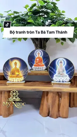 Bộ tranh tròn Ta Bà Tam Thánh #myngoc #nammodiatangvuongbotat #tranhphatgiao #nammobonsuthichcamauniphat #nammoquantheambotat 
