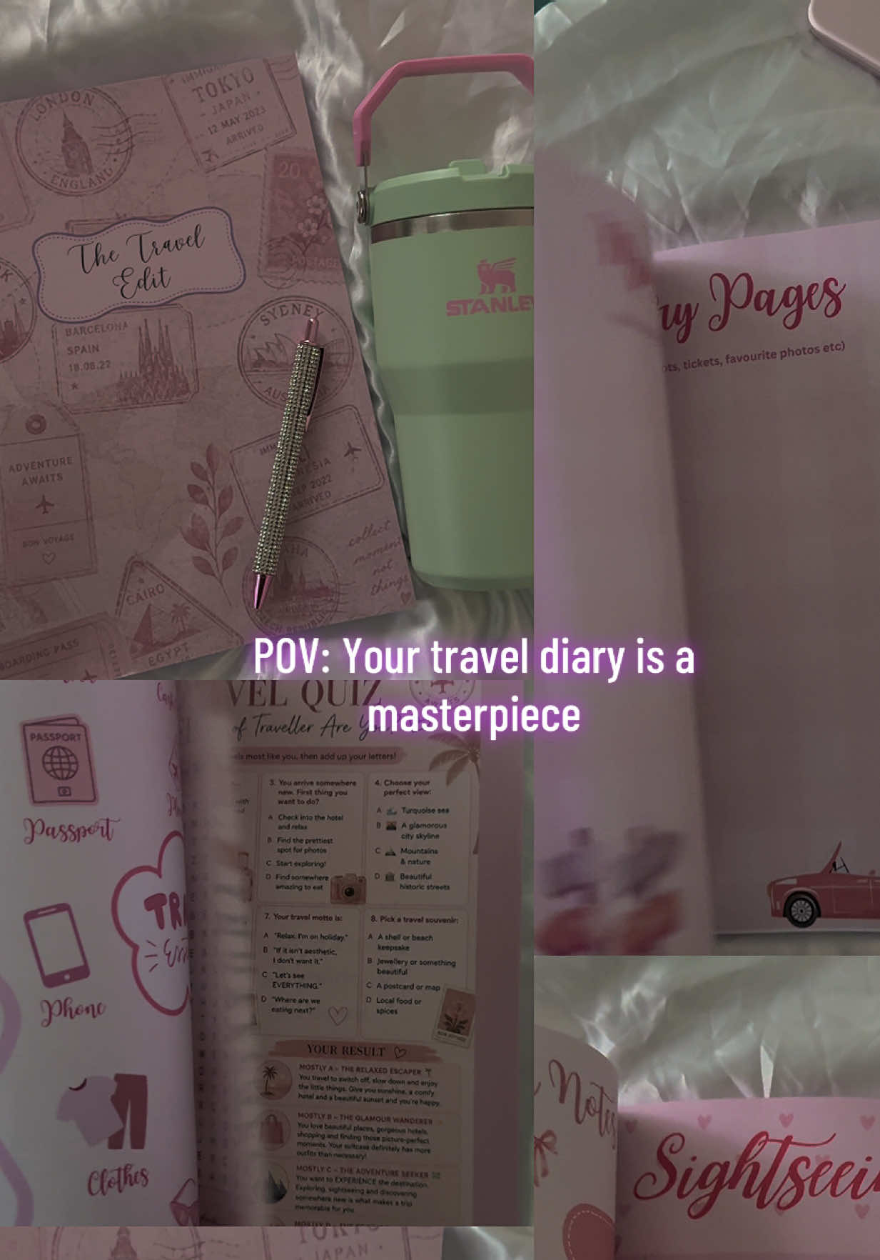 Grab your pink travel journal now! Amazon : the travel edit #travel #smallbusinessowner #followback #pink #mumsoftiktok 