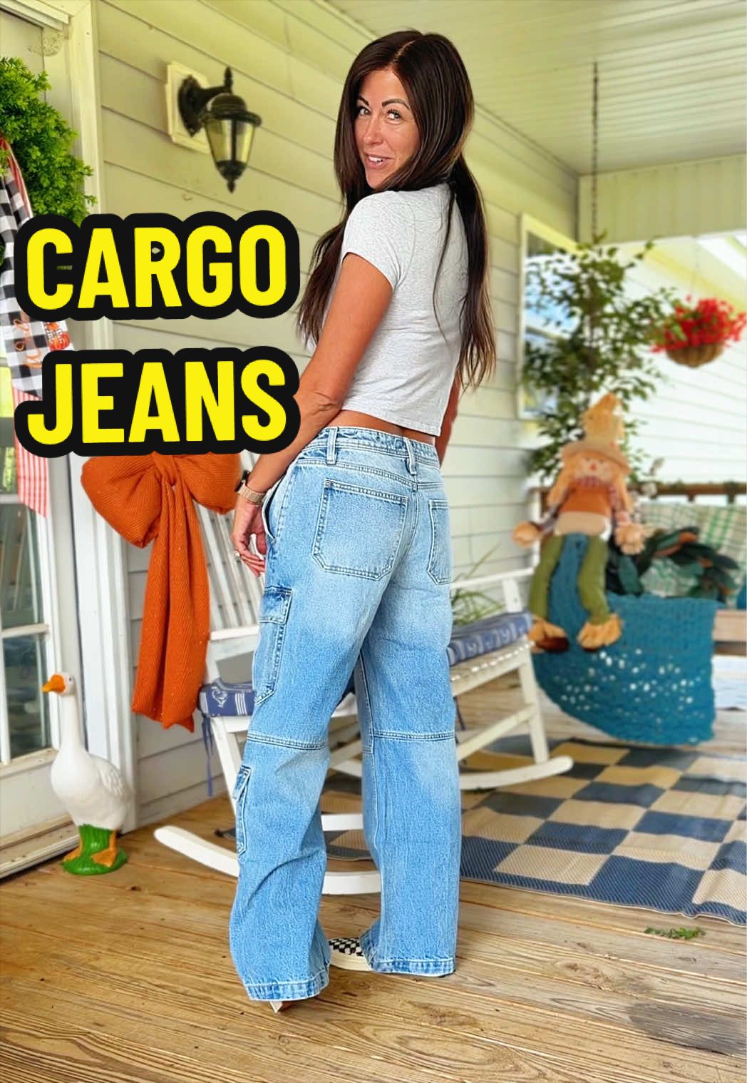 i am so obsessed with these lol 😍💙💙 #widelegpants #cargojeans #fashion #fyp #fypシ 