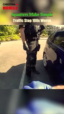 Squatters Make Simple Traffic Stop 100x Worse #crime #bodycam #reels #cops #police #policeofficer