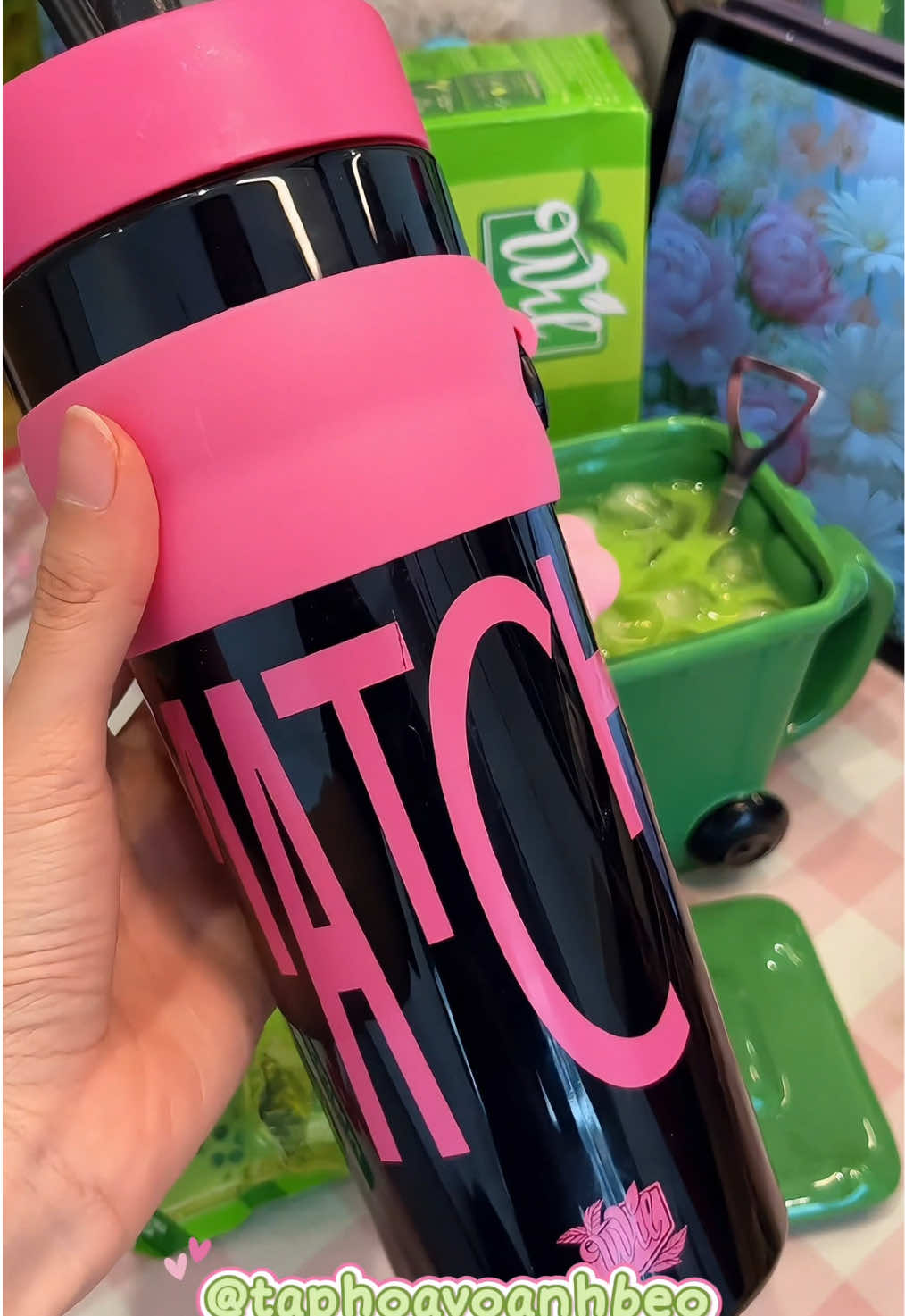 Trà xanh là phải cho vào thùng rác!!! #doanvat #reviewanngon #matchalatte #traxanh 
