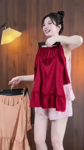 Set đồ ngủ lụa đùi hai dây xinh mê #setdongu 