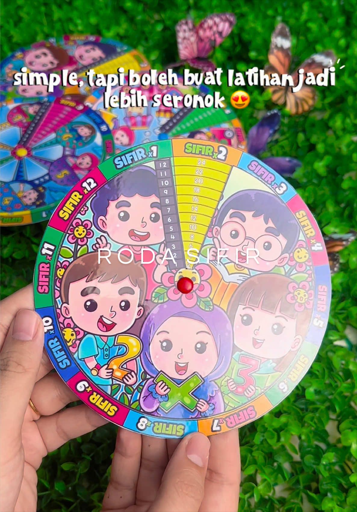 Belajar sifir tak semestinya kena rasa macam study 🤭🎡  Roda Sifir bantu anak belajar sambil bermain, lebih santai & menyeronokkan! 💛 #cikguzawana #rodasifir #matematik #sifir #fyp