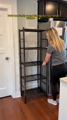 Everyone needs this 5-level metal shelf to keep the house clean, tidy and well organized. #storage #shelves #organizer #storagerack